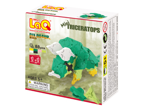 LaQ dinosaur mini Triceratops hayashiworld ลาคิว อายาชิเวิลด์ ไดโนเสาร์ ไทรเซอราท๊อป สีเขียว